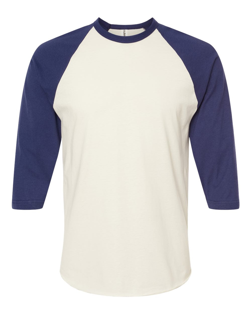Unisex 3/4 Sleeve Two-Tone Baseball Tee