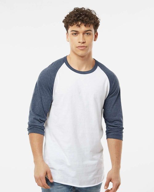 Unisex 3/4 Sleeve Two-Tone Baseball Tee