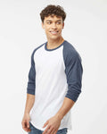 Unisex 3/4 Sleeve Two-Tone Baseball Tee