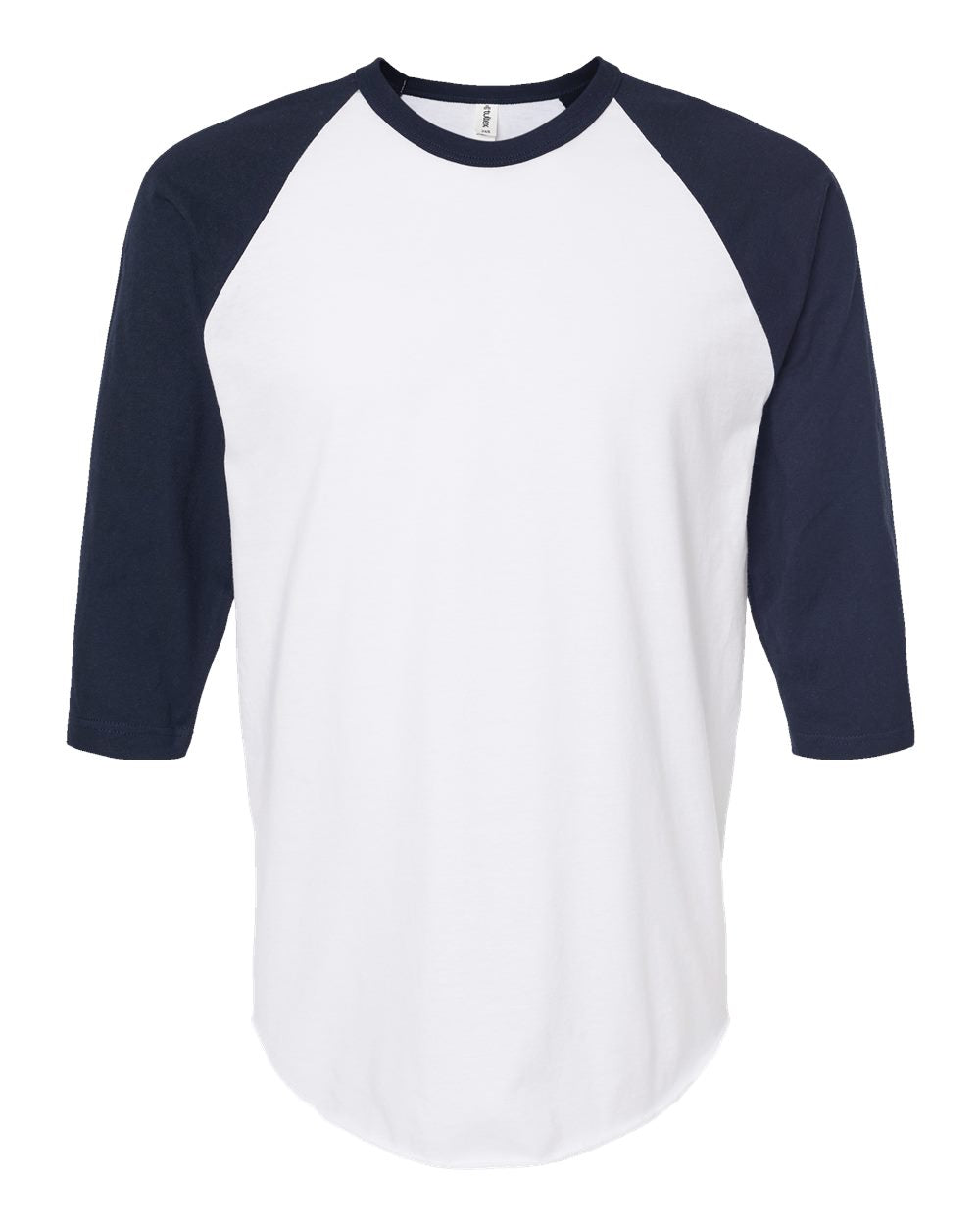 Unisex 3/4 Sleeve Two-Tone Baseball Tee