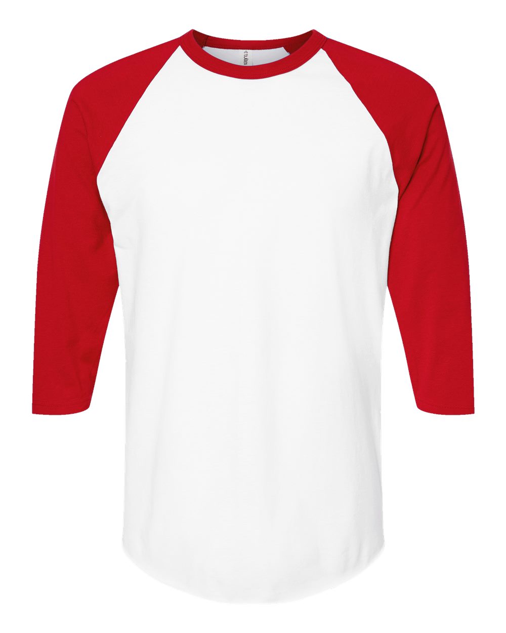 Unisex 3/4 Sleeve Two-Tone Baseball Tee