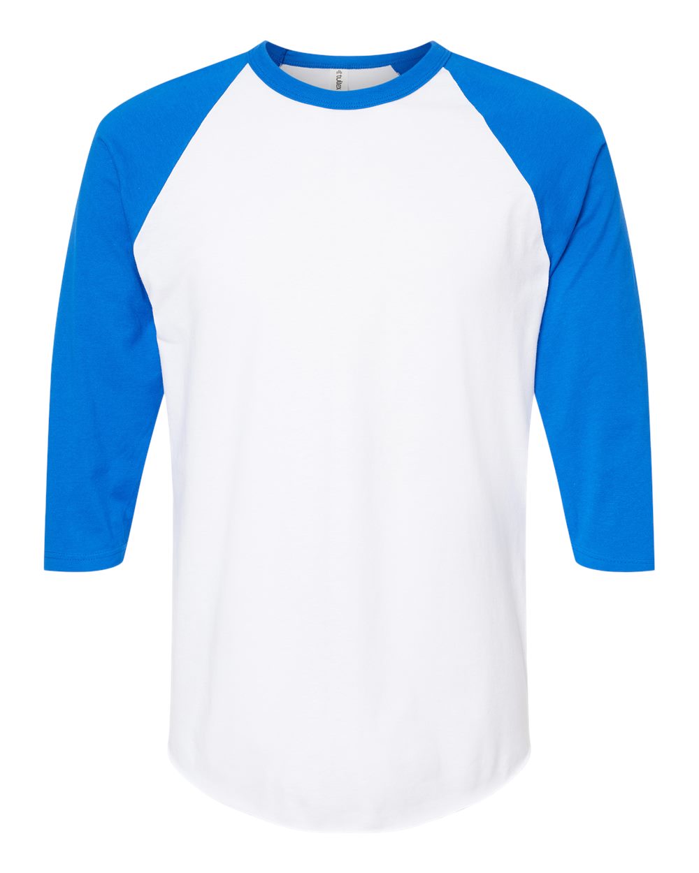 Unisex 3/4 Sleeve Two-Tone Baseball Tee